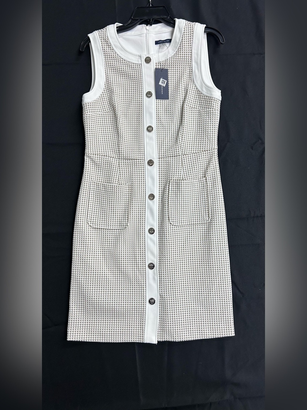 Tommy Hilfiger Women’s Faux-Button Front Sheath Dress (0198) - Picture 5 of 8